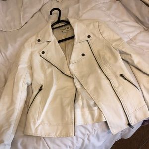 White Moto Jacket